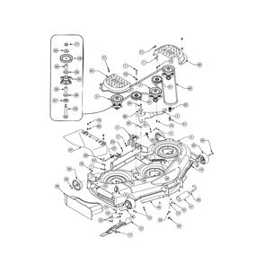 50" Mower Deck Diagram and Parts List for 13AP11CP756  Cub Cadet Lawn Tractor